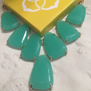 NWT Kendra Scott Harlow Chalcedony Yellow Gold WOW